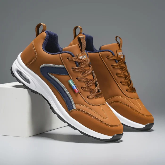 Walking Shoes Men Leather Trendy Outdoor Casual Surface Sneakers Lace-up 2025 New Luxury Design Tennis Shoes for Man – Bild 16