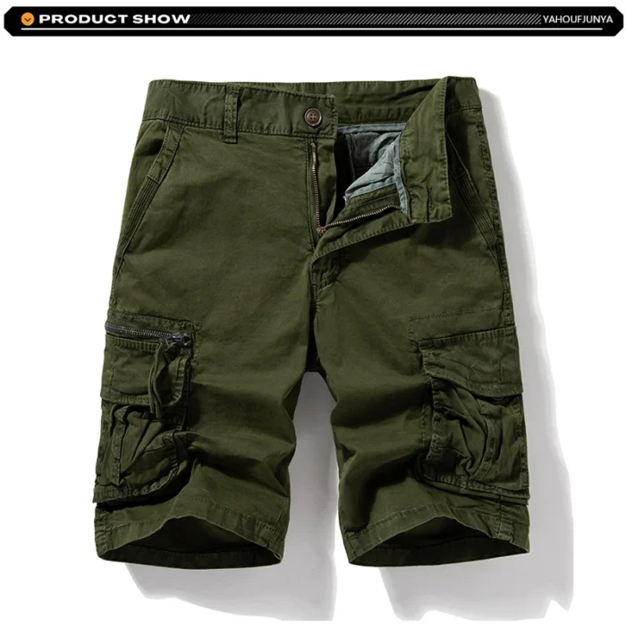 2025 Summer Men Shorts Loose Multi-Pocket Overalls Shorts men Cotton Comfortable Button Outdoor Casual Sports Beach Pants Tops – Bild 9