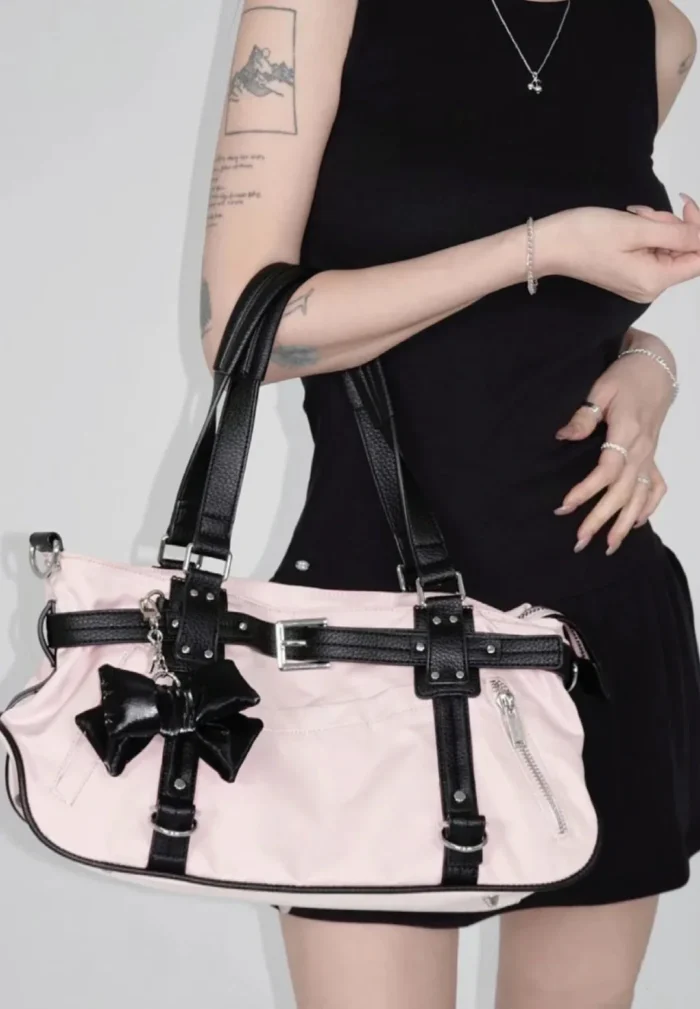 Women Luxury Designer Handbag Pillow Bow Decoration Underarm Bags Purses 2024 New Fashion Large Capacity Shoulder Crossbody – Bild 3