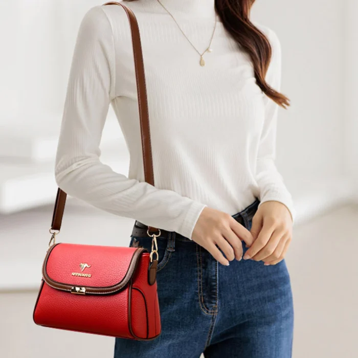 Solid Color High Quality Leather Small Shoulder Bagsfor Women 2024 New Messenger Bags with StrapDesigner Crossbody Bag Sac AMain – Bild 24