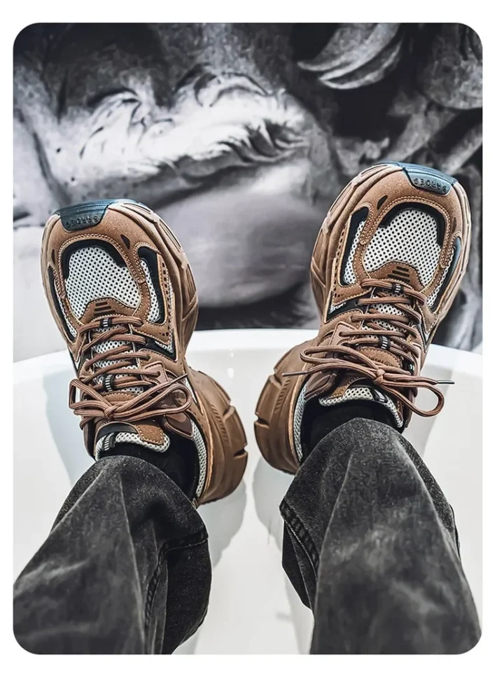 Comfortable Men's Casual Running Shoes Summer New Style Dad Shoes Breathable Hollow out Design Sporty Trendy All Season Shoes - Image 28