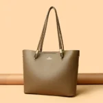 High Quality Brand Solid Color Handbag Soft PU Leather Shoulder Bags for Women Large Capacity Female Shopping Commuting Tote Sac – Bild 17