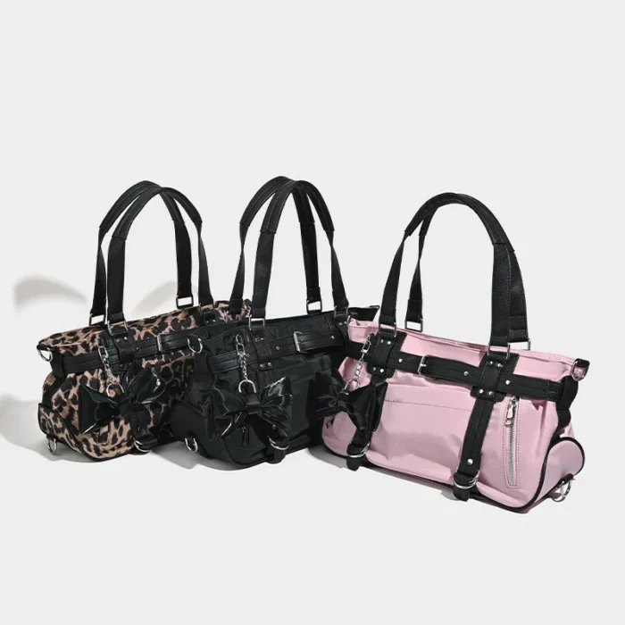 Women Luxury Designer Handbag Pillow Bow Decoration Underarm Bags Purses 2024 New Fashion Large Capacity Shoulder Crossbody – Bild 1