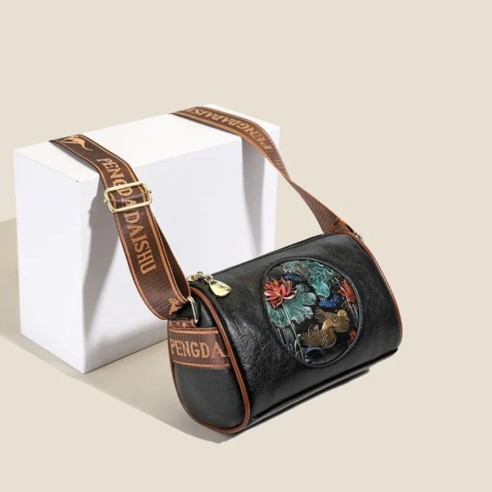Fashion Women's Crossbody Bags Luxury Handbag Vintage Embossed Boston Bag Designer Pillow Purse Bucket Trend Female Shoulder Bag – Bild 13