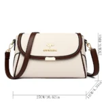 Solid Color High Quality Leather Small Shoulder Bagsfor Women 2024 New Messenger Bags with StrapDesigner Crossbody Bag Sac AMain – Bild 15