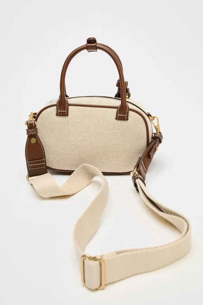MINI TOPSTITCHED BAG, Wide Strap Women's Vintage Crossbody Bag, Ladies Luxury Design Handbags, Solid Color Small Shoulder Bag – Bild 17
