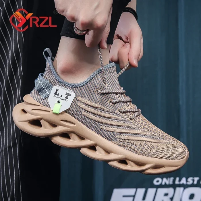 YRZL Men Sports Running Black Jogging Shoes Casual Sneakers Outdoor Breathable Mesh Women Light Shock-absorption Sneakers Men – Bild 5