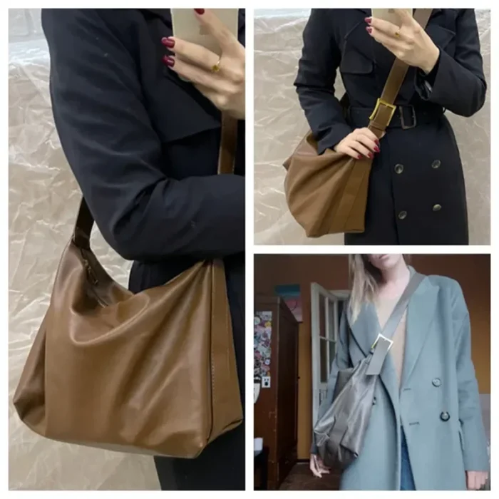 Vintage Pillow Design PU Leather Boston Handbag for Women Casual Large Capacity Shoulder Crossbody Bags Fashion Shopper Totes – Bild 11