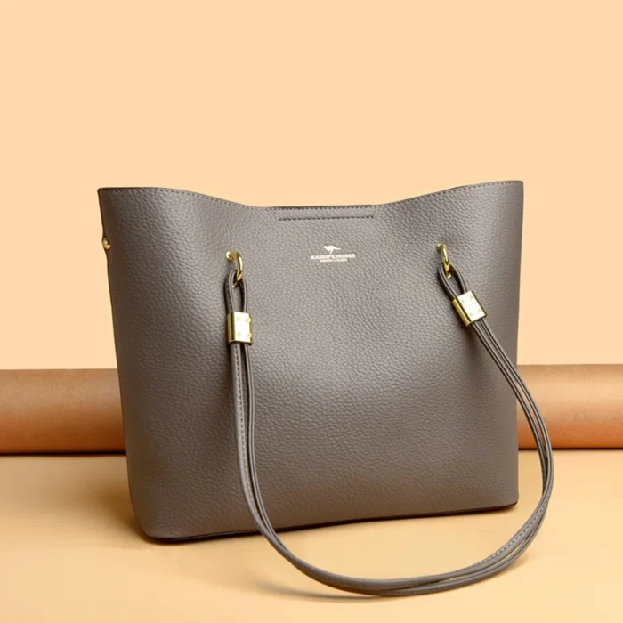 High Quality Brand Solid Color Handbag Soft PU Leather Shoulder Bags for Women Large Capacity Female Shopping Commuting Tote Sac – Bild 18