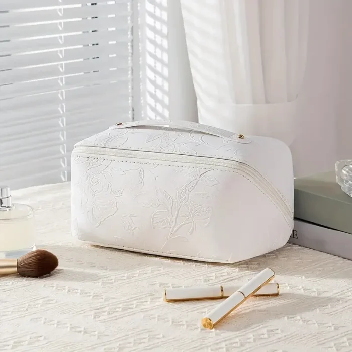Vintage Flower Women Tote Cosmetic Bag Fashion Portable Pillow Makeup Orgainzer Pouch Washbag Large Capacity Travel Zipper Bag – Bild 5