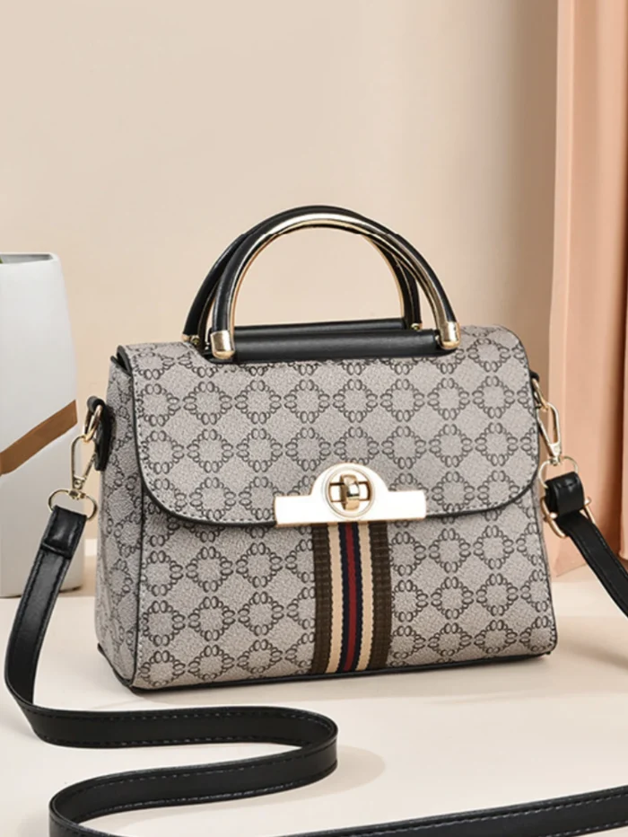Fashionable geometric printed decorative handbag, elegant and versatile shoulder bag, large capacity crossbody bag – Bild 1