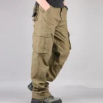 Cargo Pants Men Military Work Overalls Loose Straight Tactical Trousers Multi-Pocket Baggy Casual Cotton Slacks Pants – Bild 21
