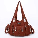 Angelkiss Bag Women Fashion Handbags Women Shoulder Bags PU Leather Handbag Female Satchel Big Shoulder Purse Bag bolsa feminina – Bild 27