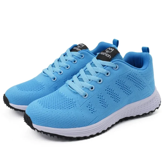 Women's Flat Shoes Solid Color Mesh Breathable Casual Shoes Spring and Summer Anti Slip Wear-resistant Tennis Women Sports Shoes – Bild 5