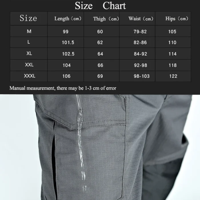 Camouflage Men Pants Tactical Cargo Pants Splash-Proof Men's Trousers Anti-Tear Multi-Pockets Outdoor Hiking Working Pant New – Bild 6