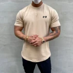Summer Cotton t Shirt Men Short Sleeve t-Shirt Fitness Gym t-Shirts Training Sport Tee Shirts Fashion Casual Tops Man Clothing - Image 13