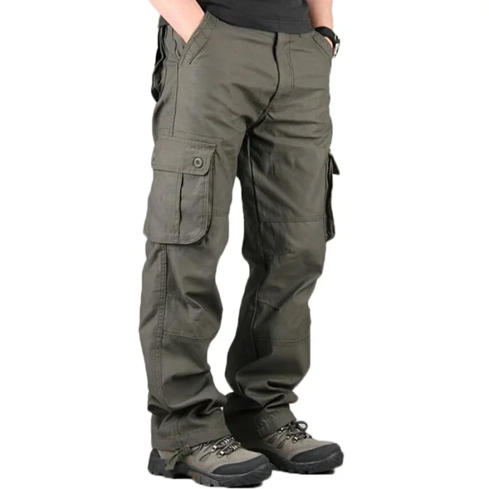 Cargo Pants Men Military Work Overalls Loose Straight Tactical Trousers Multi-Pocket Baggy Casual Cotton Slacks Pants – Bild 25