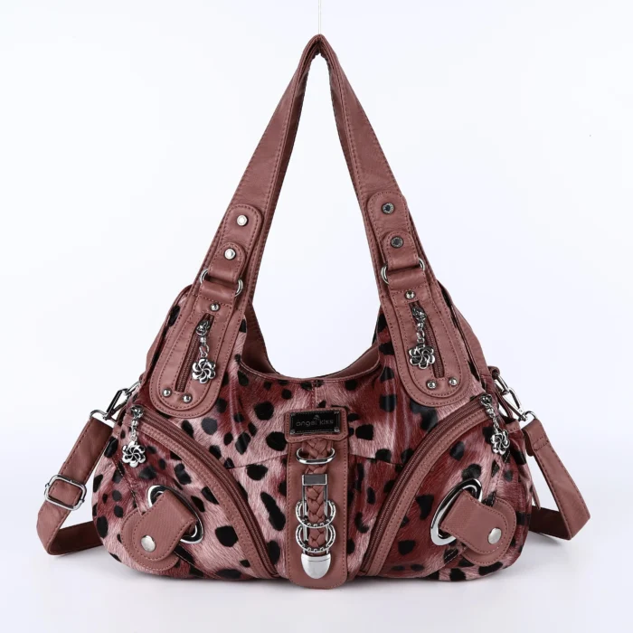 Women Handbags Leopard Bag Top-handle Handbag Fashion Satchel Dumpling Pack Shoulder Bag Tote Bag Hobos Large Purse – Bild 16