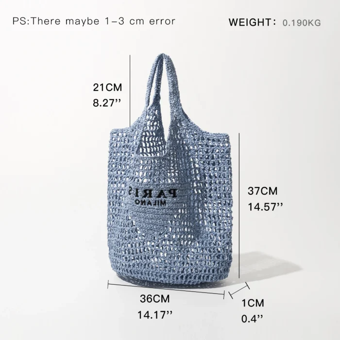Luxury Design Women Plaited Raffia Straw Bag Large Capacity Casual Tote Handbag Hollow Summer Beach Vacation Shoulder Bag – Bild 11