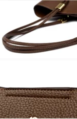 High Quality Brand Solid Color Handbag Soft PU Leather Shoulder Bags for Women Large Capacity Female Shopping Commuting Tote Sac – Bild 27