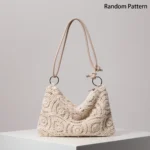 Pattern Hollow Knitting Shoulder Tote Bags for Ladies, Boho Beach Bags for Women, Holiday Outfits, Steaw Purse (Random Pattern) – Bild 11
