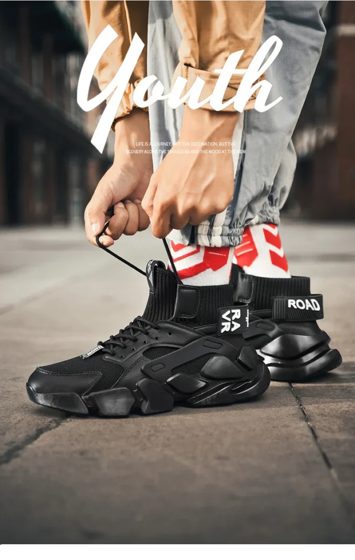 Shoes for men New High-top Beige Men Sneakers Chunky Men Shoes Heighten Fashion Casual Plus Size Damping Tennis Shoes Zapatillas – Bild 20