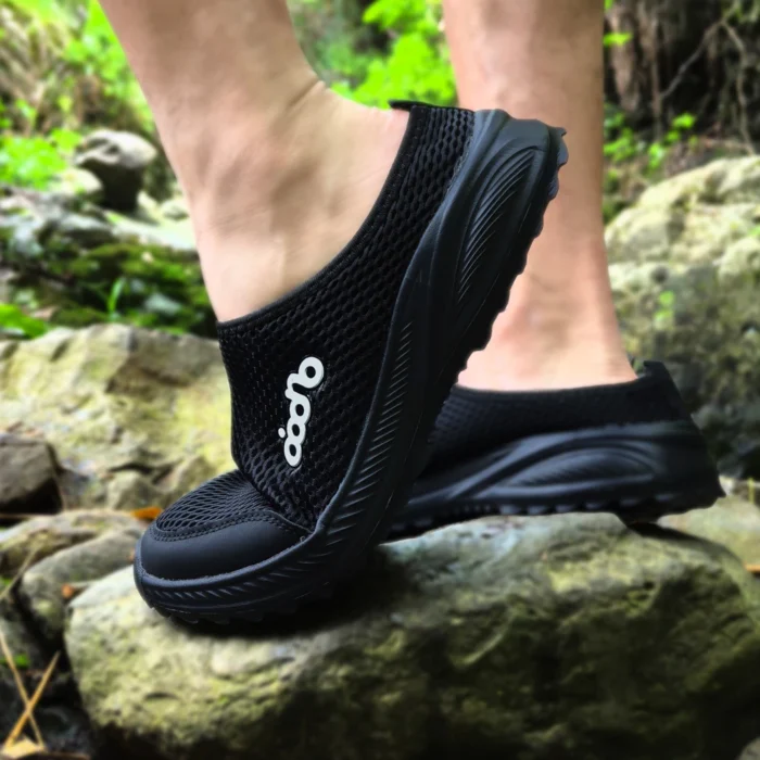 Oiaano  36-47 Man Black Sandals Slip On Casual Sneaker Women Slippers Summer Open Back Breathable Outdoor Walking Fishing Shoes – Bild 5