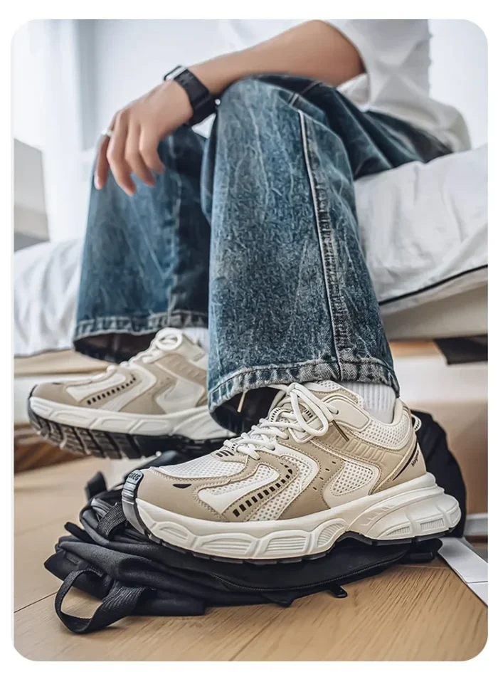 Comfortable Men's Casual Running Shoes Summer New Style Dad Shoes Breathable Hollow out Design Sporty Trendy All Season Shoes - Image 13