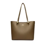 High Quality Brand Solid Color Handbag Soft PU Leather Shoulder Bags for Women Large Capacity Female Shopping Commuting Tote Sac – Bild 8