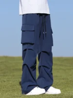 Summer Cargo Pants Men Lightweight Nylon Spandex Ice Silk Cooling Sweatpants Wide Leg Loose Fit Straight Trousers Big Size 8XL – Bild 18