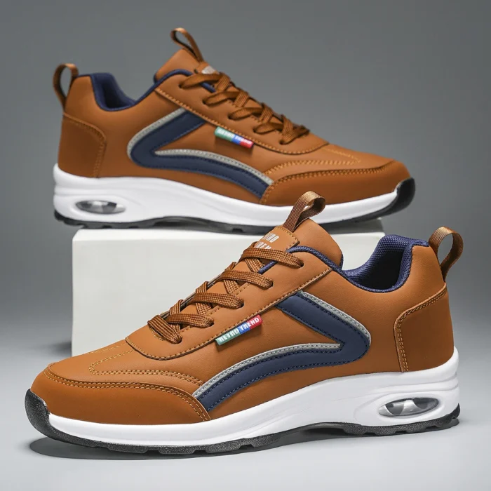 Walking Shoes Men Leather Trendy Outdoor Casual Surface Sneakers Lace-up 2025 New Luxury Design Tennis Shoes for Man – Bild 7