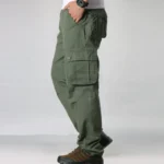 Cargo Pants Men Military Work Overalls Loose Straight Tactical Trousers Multi-Pocket Baggy Casual Cotton Slacks Pants – Bild 8