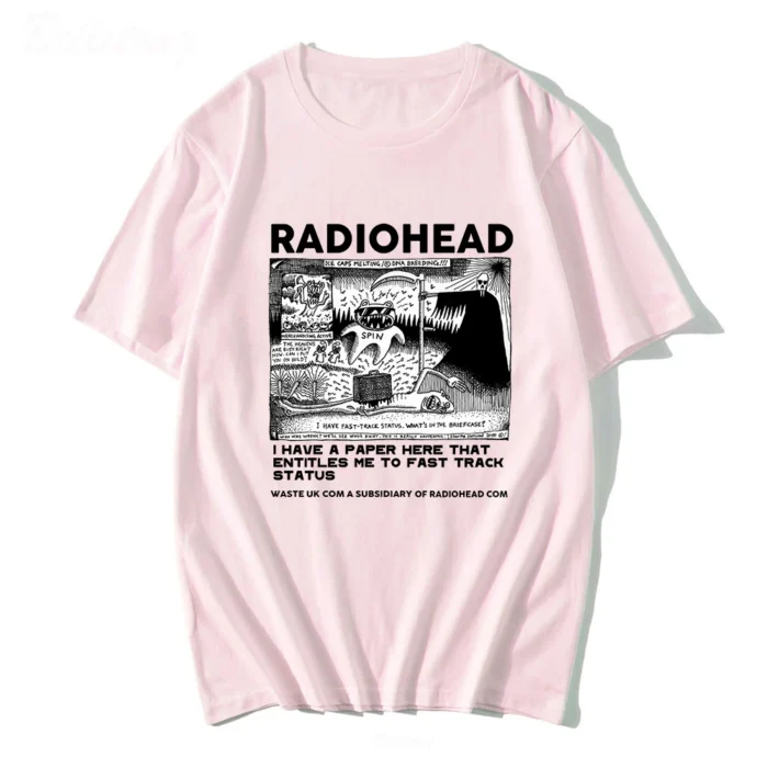 Radiohead T Shirt Men Vintage Classic Tees North America Tour Rock Boy Camisetas Hombre Hip Hop Unisex 100%Cotton Oversized Tops - Image 23