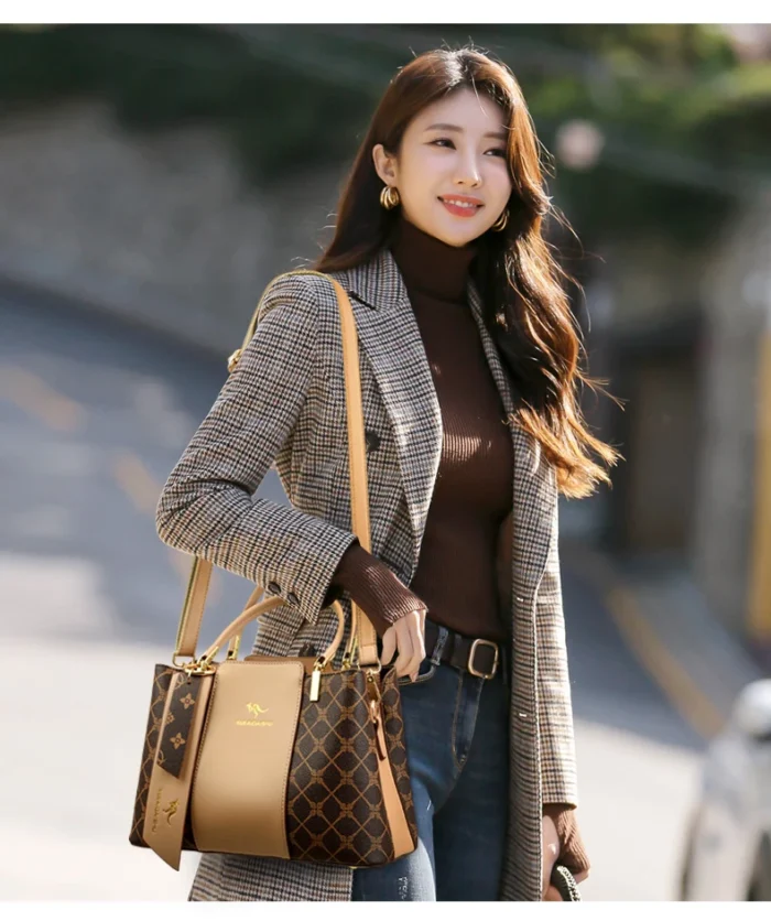 Luxury Handbag Fashion Print Large Capacity Soft Leather Women Shoulder Crossbody Bag Leisure Designer Ladies Purses and Handbag – Bild 29