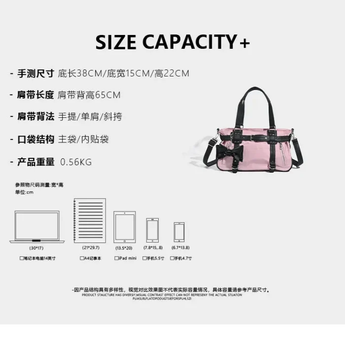 Women Luxury Designer Handbag Pillow Bow Decoration Underarm Bags Purses 2024 New Fashion Large Capacity Shoulder Crossbody – Bild 8