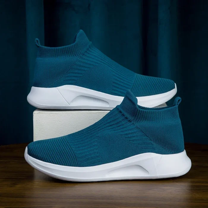 Slip-On Mens Shoes Stretch Fabric New Light Comfortable Walking Casual Shoes for Men Breathable Unisex Men Women Loafers Black – Bild 13