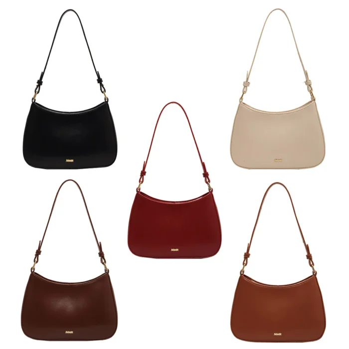 PU Leather Fashion Sling Bag Large Capacity Women Daily Shoulder Bag Solid Color Vintage Simple Daily Bags – Bild 20