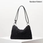 Pattern Hollow Knitting Shoulder Tote Bags for Ladies, Boho Beach Bags for Women, Holiday Outfits, Steaw Purse (Random Pattern) – Bild 13
