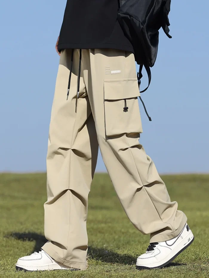 Summer Cargo Pants Men Lightweight Nylon Spandex Ice Silk Cooling Sweatpants Wide Leg Loose Fit Straight Trousers Big Size 8XL – Bild 24
