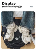 Comfortable Men's Casual Running Shoes Summer New Style Dad Shoes Breathable Hollow out Design Sporty Trendy All Season Shoes - Image 12