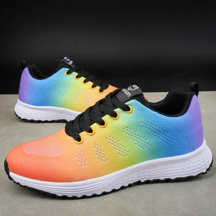 Women's Flat Shoes Solid Color Mesh Breathable Casual Shoes Spring and Summer Anti Slip Wear-resistant Tennis Women Sports Shoes – Bild 11