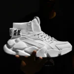 Shoes for men New High-top Beige Men Sneakers Chunky Men Shoes Heighten Fashion Casual Plus Size Damping Tennis Shoes Zapatillas – Bild 9
