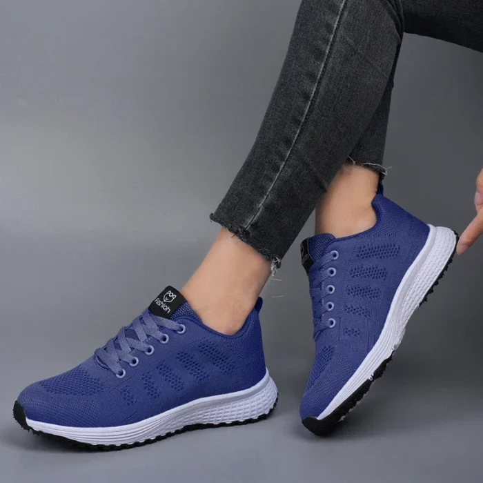 Women's Flat Shoes Solid Color Mesh Breathable Casual Shoes Spring and Summer Anti Slip Wear-resistant Tennis Women Sports Shoes – Bild 19