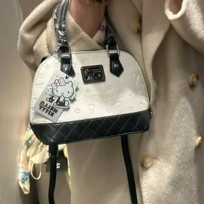 Sanrio Hello Kitty Shell Shoulder Bag Classic Pillow Crossbody Bag for Women Girl Black and White Series Luxury Designer Handbag – Bild 8