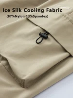 Summer Cargo Pants Men Lightweight Nylon Spandex Ice Silk Cooling Sweatpants Wide Leg Loose Fit Straight Trousers Big Size 8XL – Bild 2