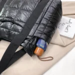 Fashion Checkered Quilted Pure Color Shoulder Bag Women Casual Nylon Handbags