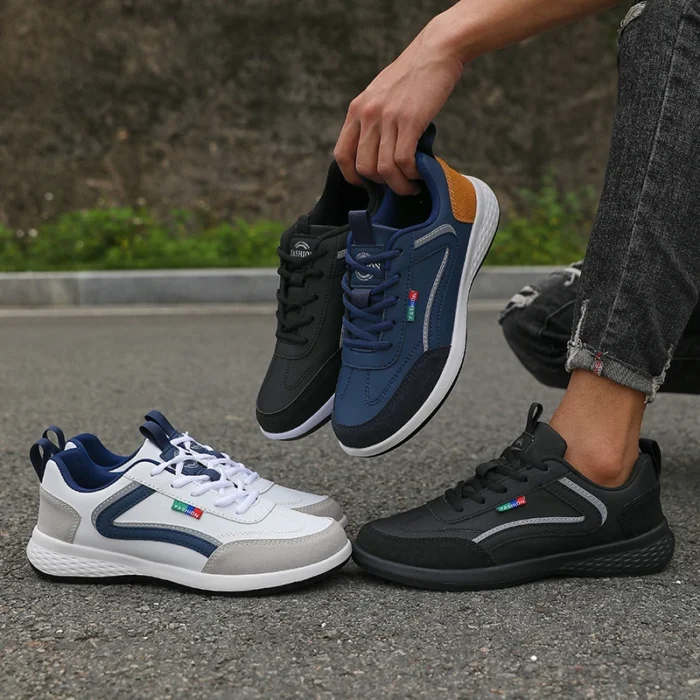 Fashionable White Sports Shoes 2025 Men's Lace Up Casual Shoes Spring and Summer Street Fashion Comfortable Daily Walking Shoes – Bild 4