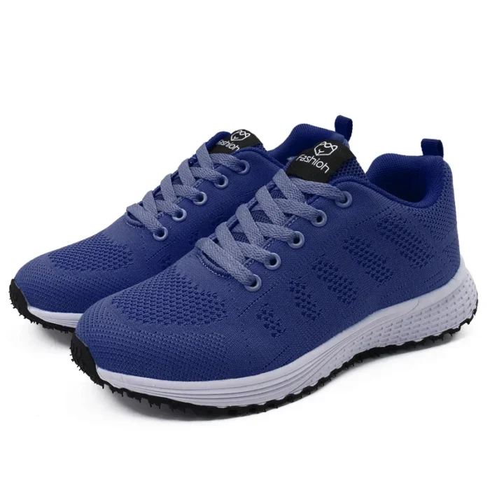 Women's Flat Shoes Solid Color Mesh Breathable Casual Shoes Spring and Summer Anti Slip Wear-resistant Tennis Women Sports Shoes – Bild 3