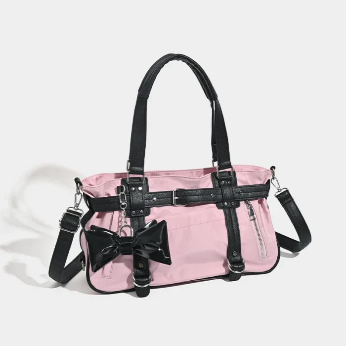 Women Luxury Designer Handbag Pillow Bow Decoration Underarm Bags Purses 2024 New Fashion Large Capacity Shoulder Crossbody – Bild 7