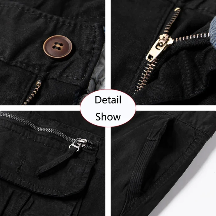 2025 Summer Men Shorts Loose Multi-Pocket Overalls Shorts men Cotton Comfortable Button Outdoor Casual Sports Beach Pants Tops – Bild 6